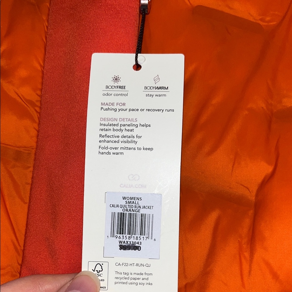 Women's Vibrant Orange Ski Jacket - Picture 6 of 9
